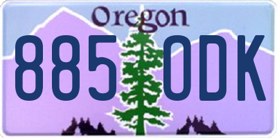 OR license plate 885ODK