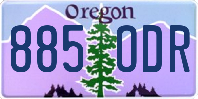 OR license plate 885ODR