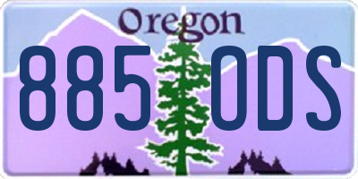 OR license plate 885ODS