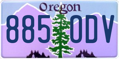 OR license plate 885ODV