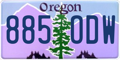 OR license plate 885ODW