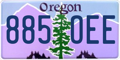 OR license plate 885OEE