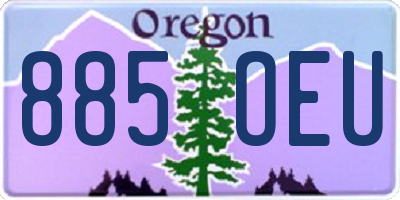 OR license plate 885OEU