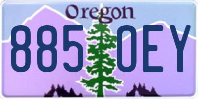 OR license plate 885OEY