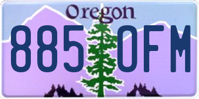 OR license plate 885OFM