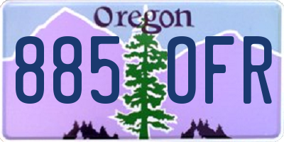 OR license plate 885OFR