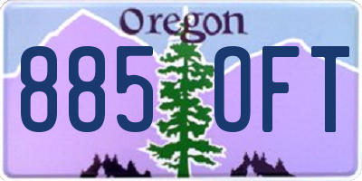 OR license plate 885OFT