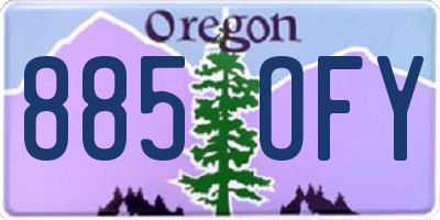 OR license plate 885OFY