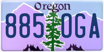 OR license plate 885OGA