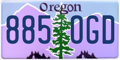 OR license plate 885OGD