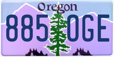 OR license plate 885OGE