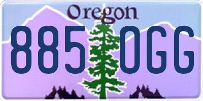 OR license plate 885OGG