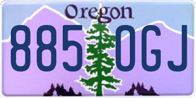 OR license plate 885OGJ
