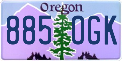 OR license plate 885OGK