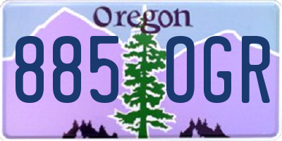 OR license plate 885OGR