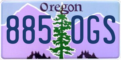 OR license plate 885OGS