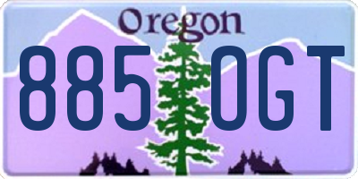OR license plate 885OGT