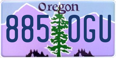 OR license plate 885OGU