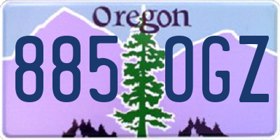 OR license plate 885OGZ
