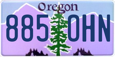 OR license plate 885OHN