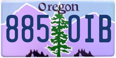OR license plate 885OIB