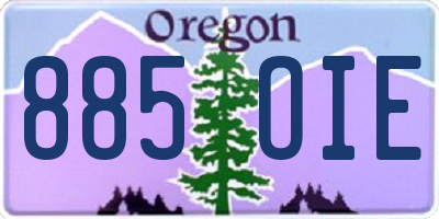 OR license plate 885OIE