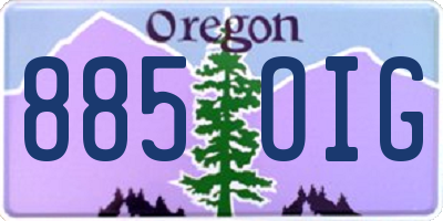 OR license plate 885OIG