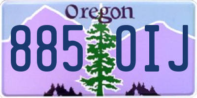 OR license plate 885OIJ