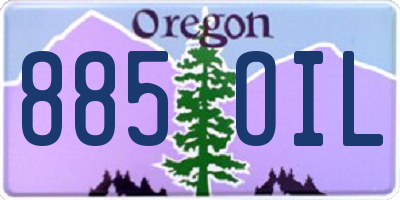 OR license plate 885OIL