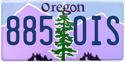 OR license plate 885OIS