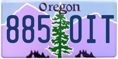 OR license plate 885OIT