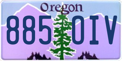 OR license plate 885OIV