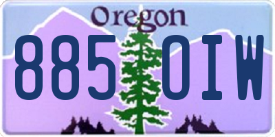 OR license plate 885OIW