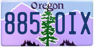 OR license plate 885OIX