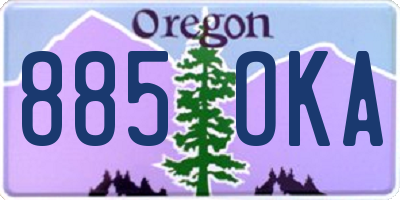 OR license plate 885OKA