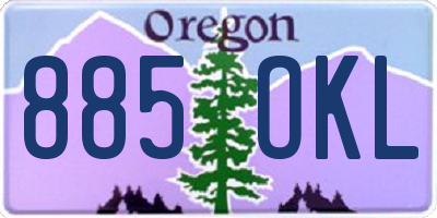 OR license plate 885OKL