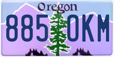 OR license plate 885OKM