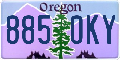 OR license plate 885OKY