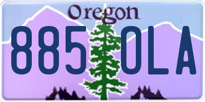 OR license plate 885OLA
