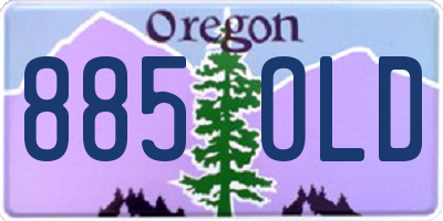 OR license plate 885OLD