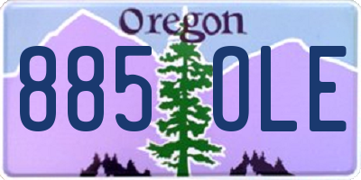 OR license plate 885OLE