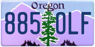 OR license plate 885OLF