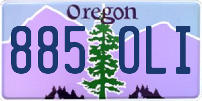 OR license plate 885OLI