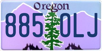 OR license plate 885OLJ