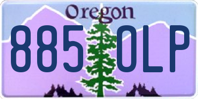 OR license plate 885OLP