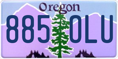 OR license plate 885OLU
