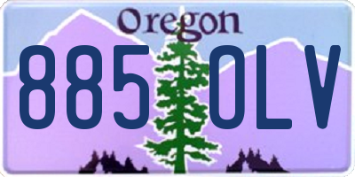 OR license plate 885OLV