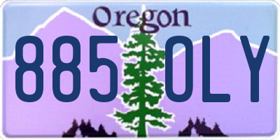 OR license plate 885OLY