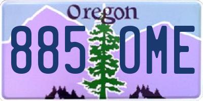 OR license plate 885OME