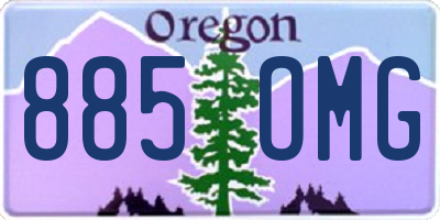 OR license plate 885OMG
